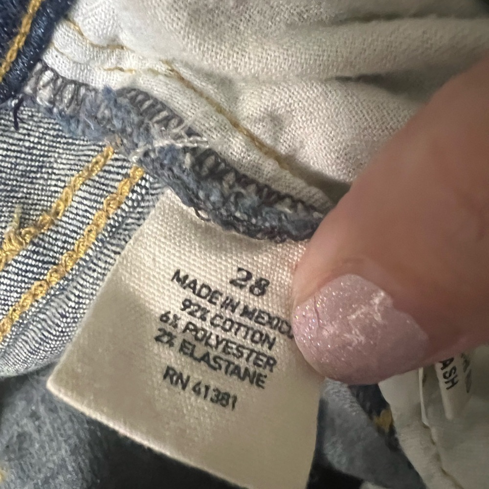 Polo Ralph Lauren Flare cut off Blue Jeans - Picture 7 of 7